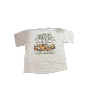 NASCAR Tee Bristol Motor Speedway Oversized Men's 2XL White 2008 Y2K Vintage
